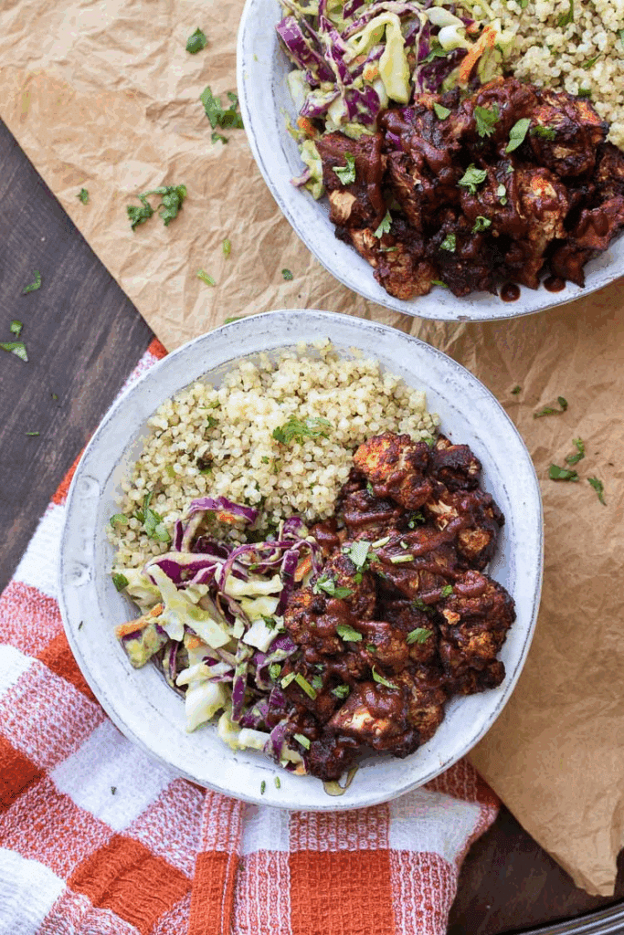 BBQ Cauliflower Bites Bowl Recipe