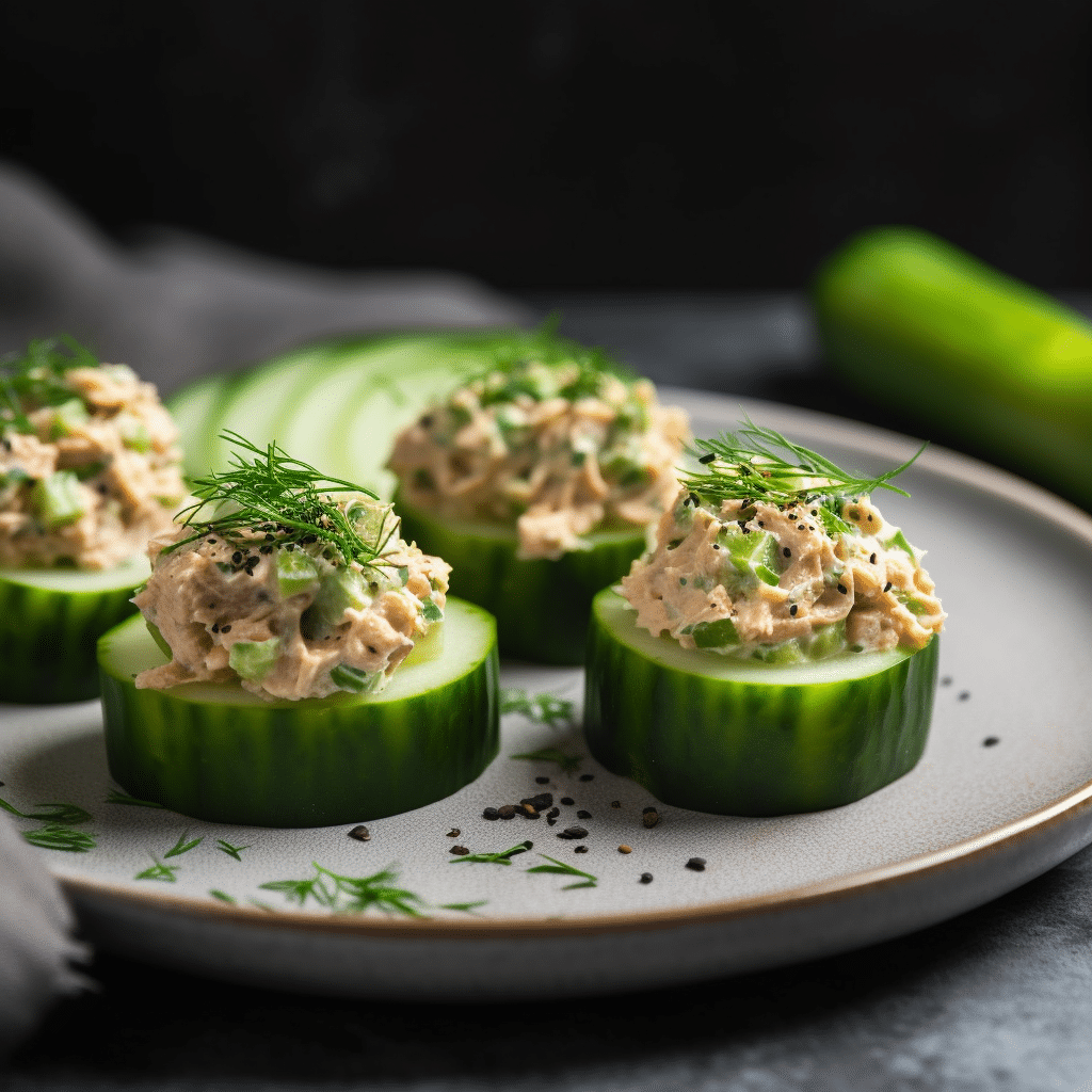 Tuna Cucumber Boats Recipe