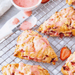 Fresh Strawberry Scones (with Strawberry Glaze) Recipe