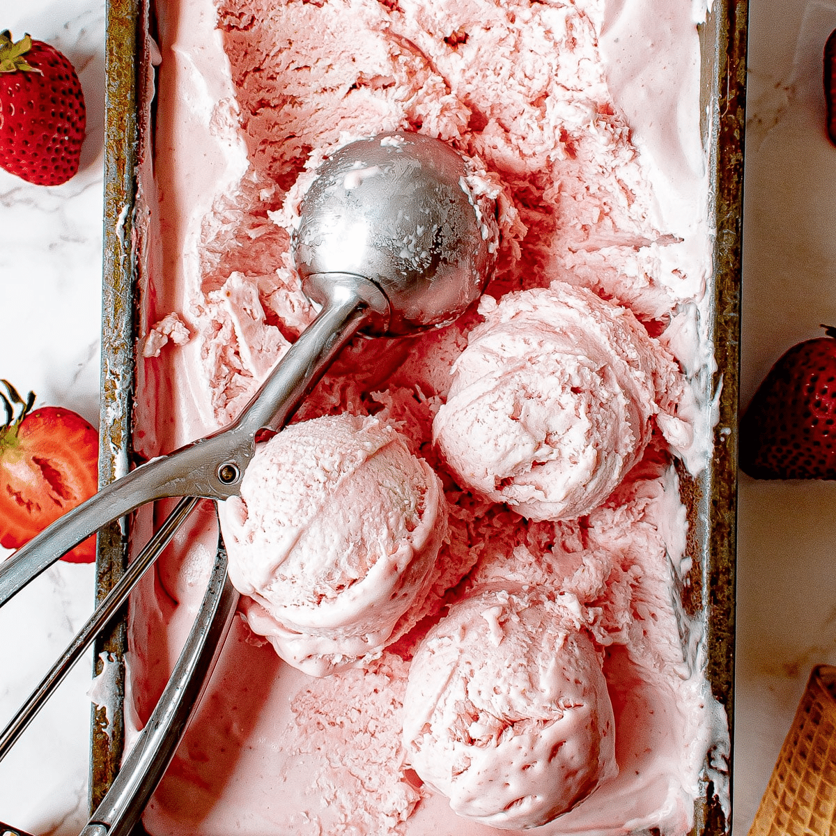 No-Churn Strawberry Ice Cream Recipe