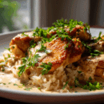 Creamy Smothered Chicken and Rice Recipe