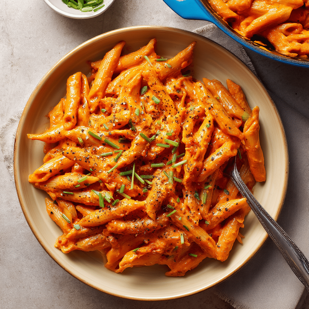 Easy Roasted Red Pepper Pasta Sauce (Creamy Recipe)