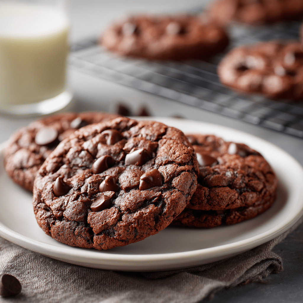 Bakery Style Double Chocolate Chip Cookies Recipe