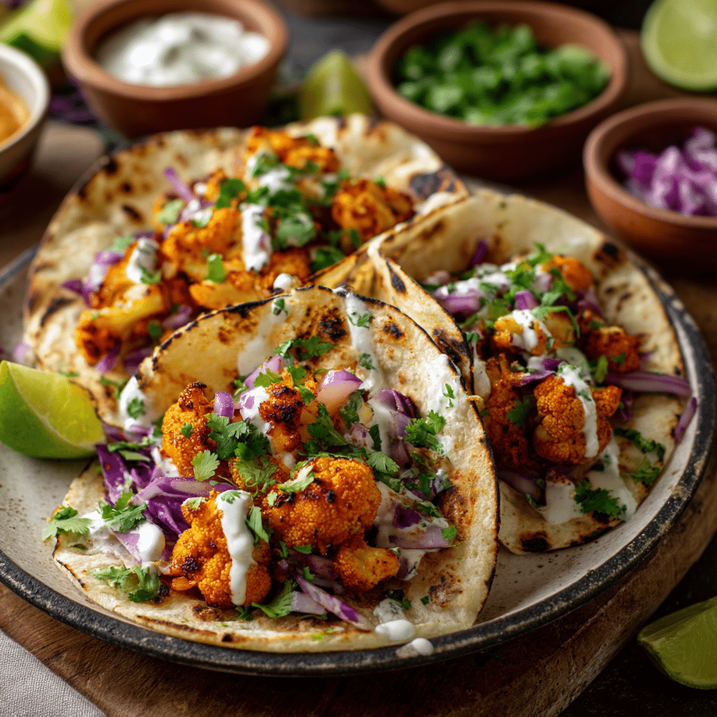 Spicy Buffalo Cauliflower Tacos Recipe