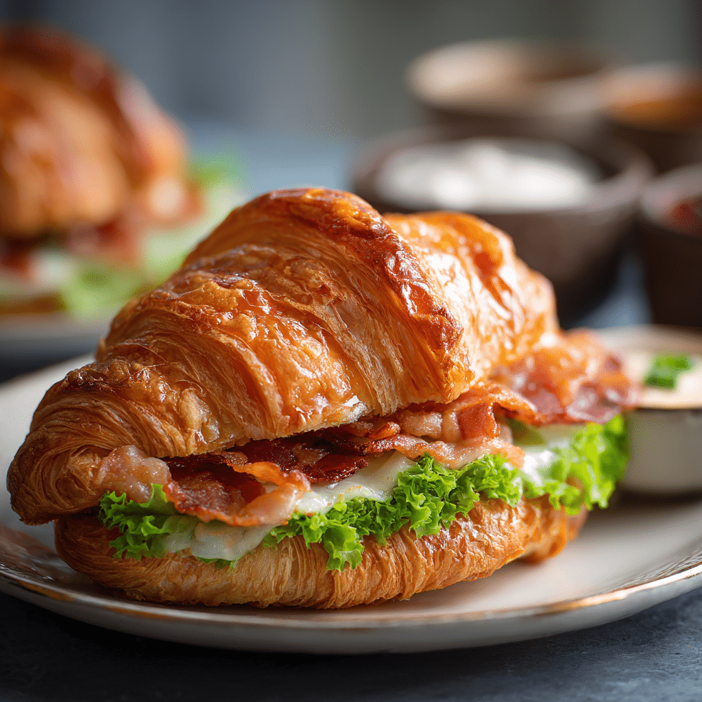 Maple Mustard Croissant Breakfast Sandwich Recipe