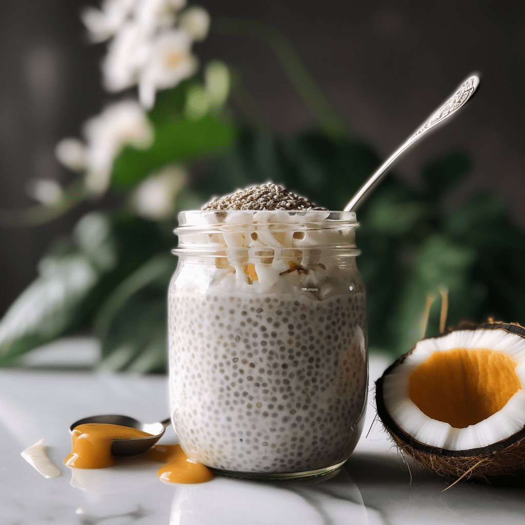 Easy Coconut Chia Pudding Recipe (Coconut Raffaello)
