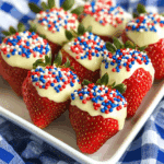 4th of July Chocolate Covered Strawberries Recipe
