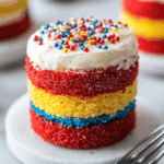 Red, White, and Blue Mini Cakes Recipe