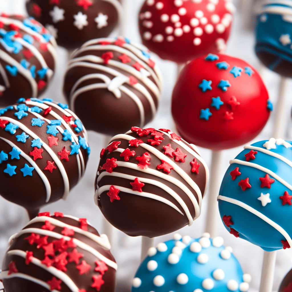 Patriotic Oreo Pops for 4th of July Recipe