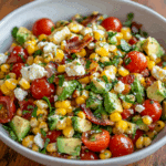 Avocado Corn Tomato Salad with Creamy Cilantro-Lime Dressing Recipe