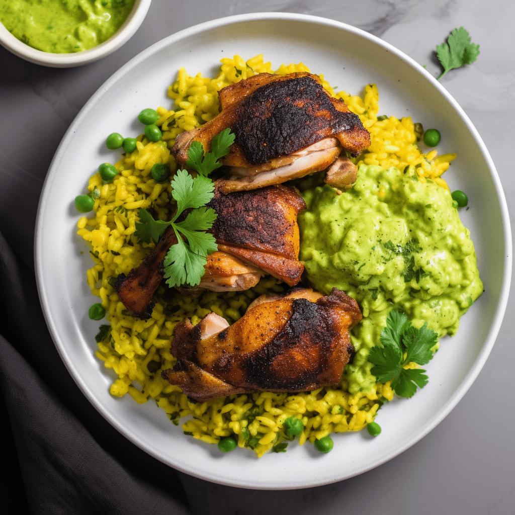 Peruvian Chicken & Rice with Green Sauce Recipe