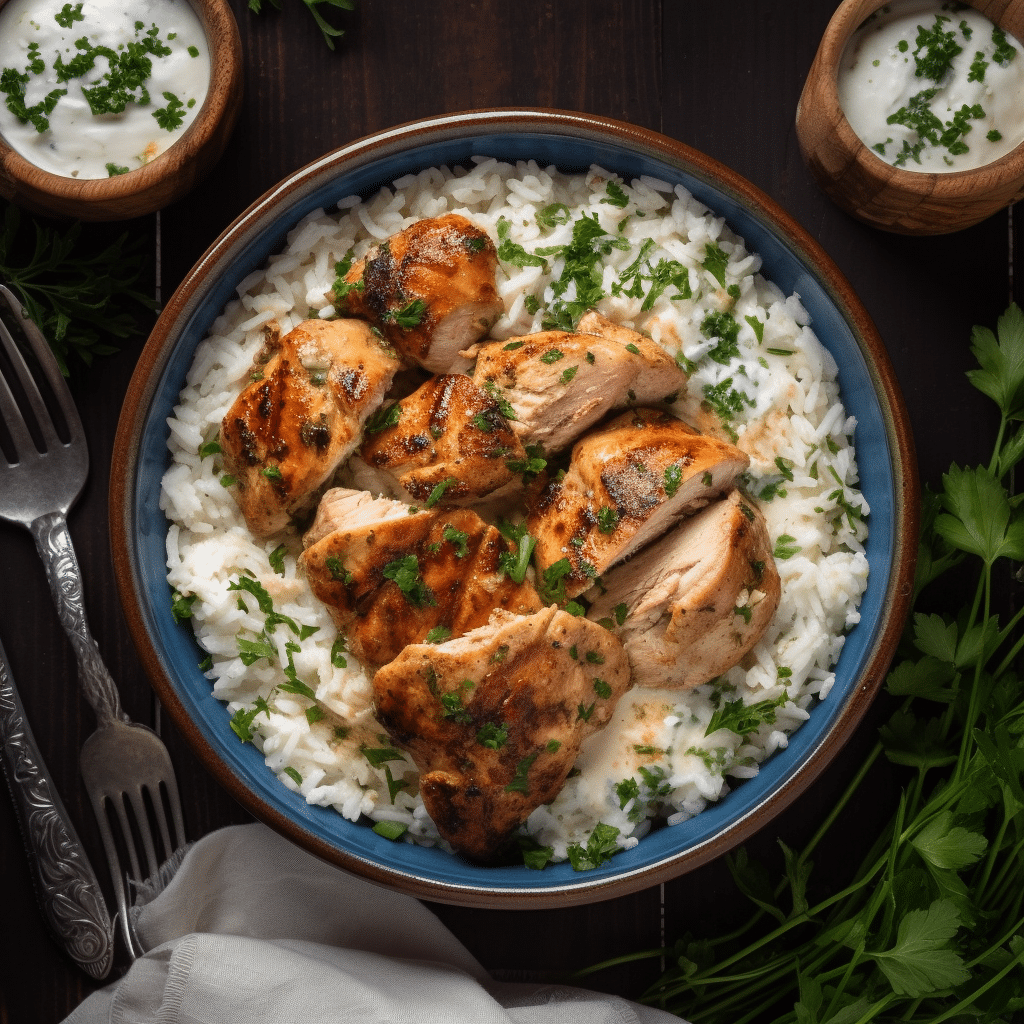 Dump-and-Bake Chicken Tzatziki with Rice Recipe
