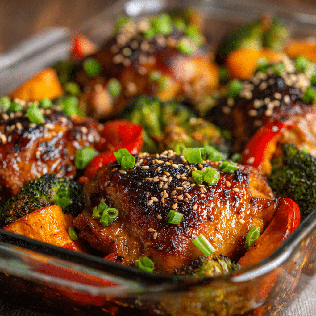 Honey Soy Baked Chicken and Veggies Recipe