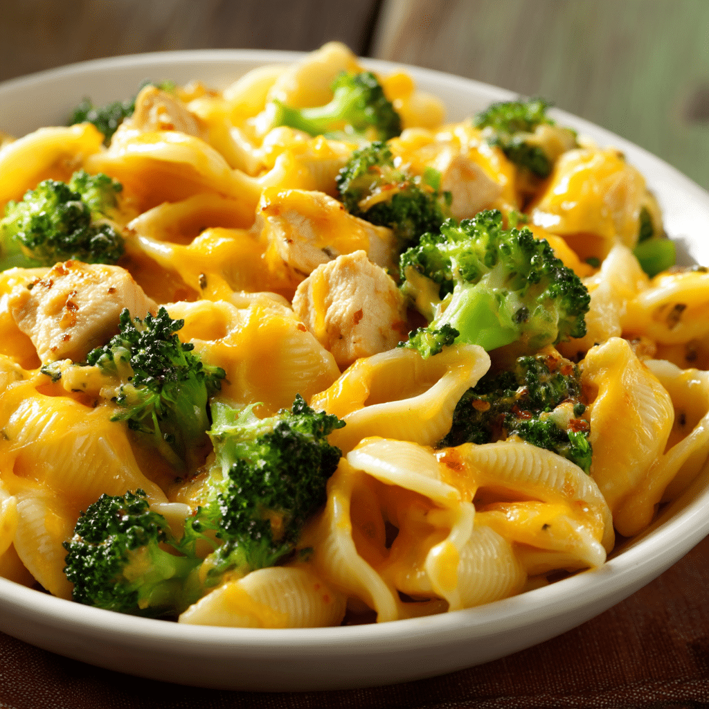 Broccoli Cheddar Mac and Cheese with Chicken Recipe