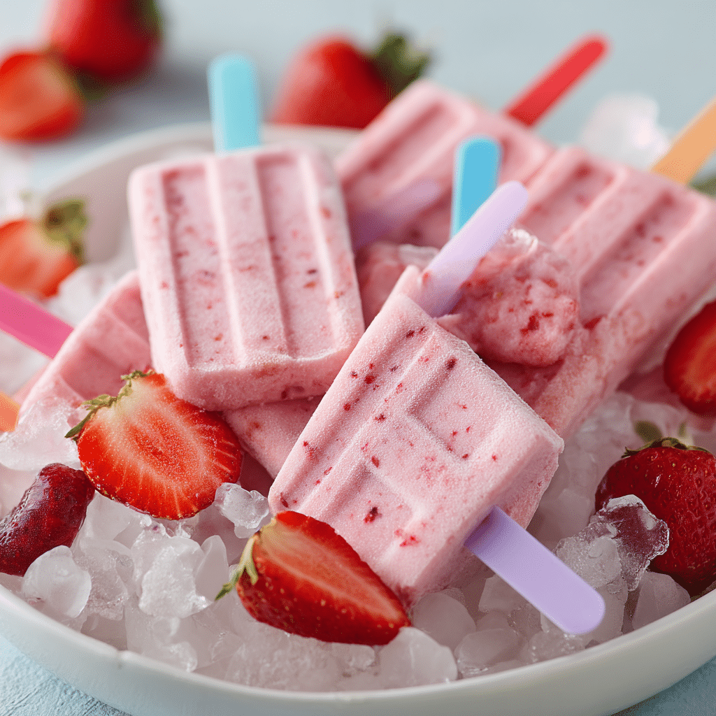 Strawberry Popsicles for Kids Recipe