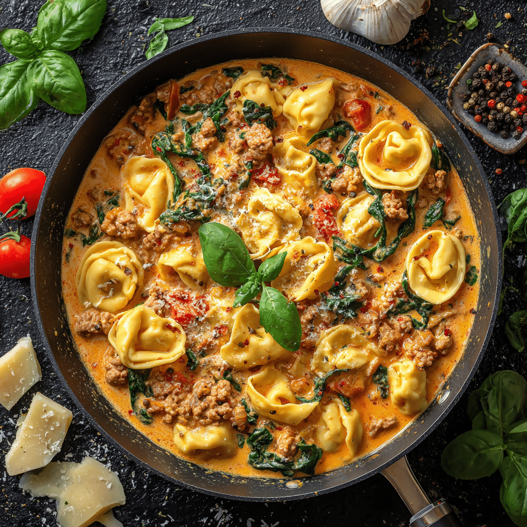 Creamy Tortellini With Sausage