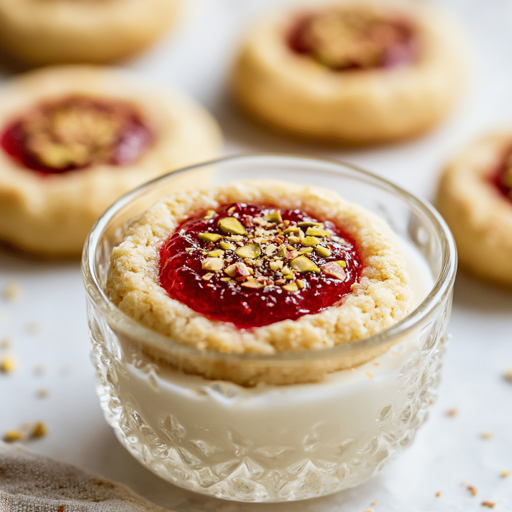 Pistachio Thumbprint Cookies