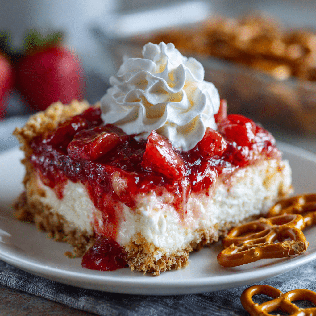 Raspberry Pretzel Salad
