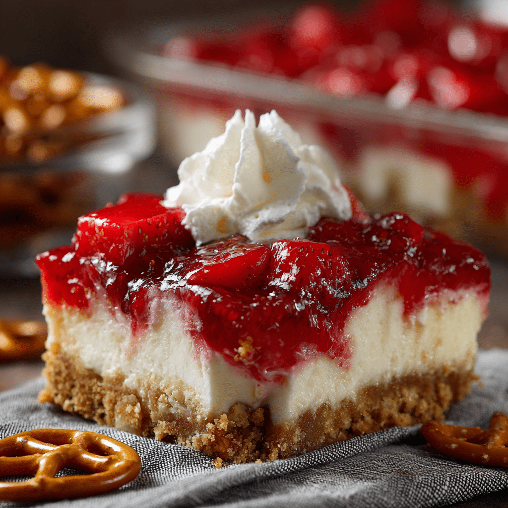 Raspberry Pretzel Salad