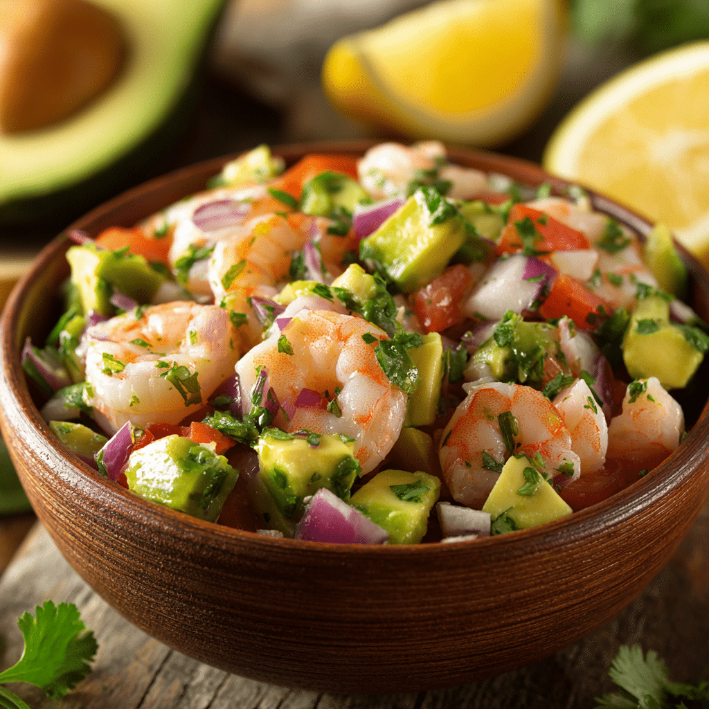 Avocado Salsa Shrimp Salad