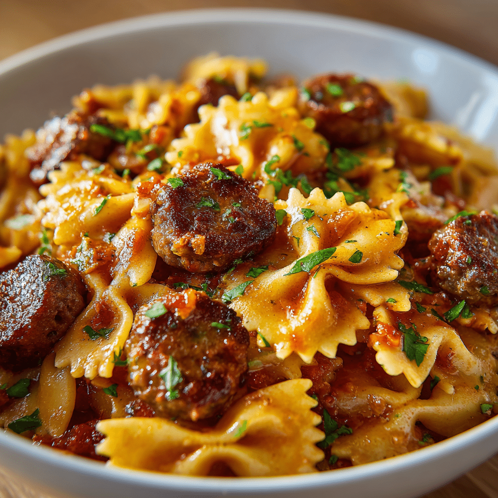 Italian Sausage With Bow Tie Pasta