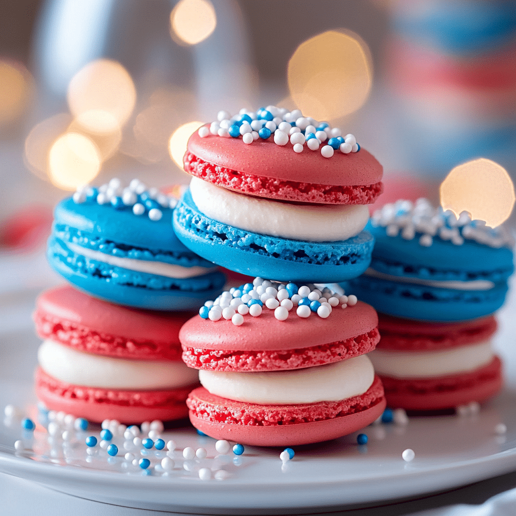 4th of July Macarons