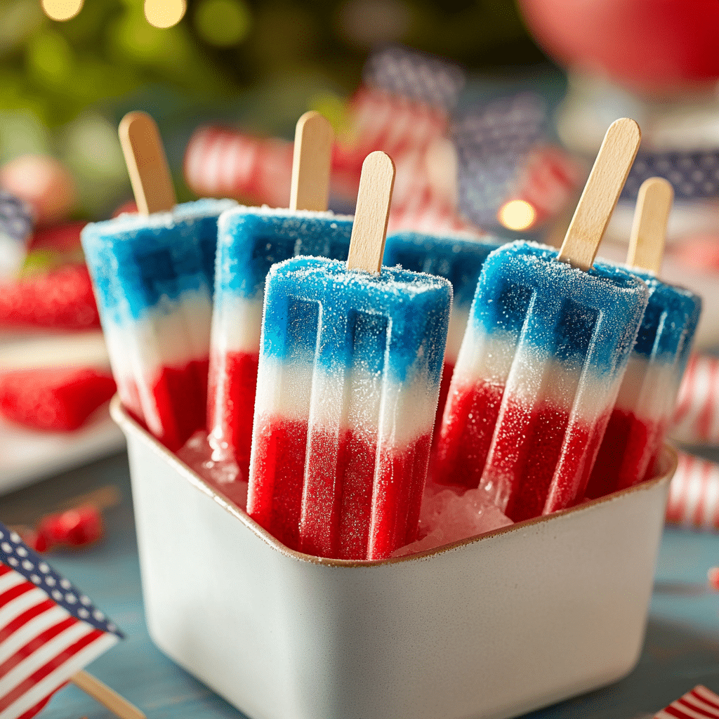 Red White and Blue Popsicles
