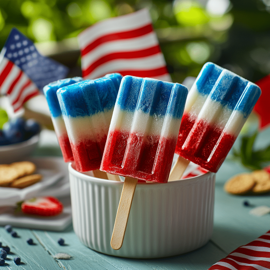 Red White and Blue Popsicles