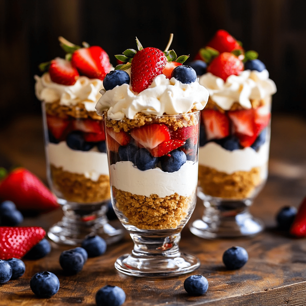 No Bake Mini Cheesecake Parfaits
