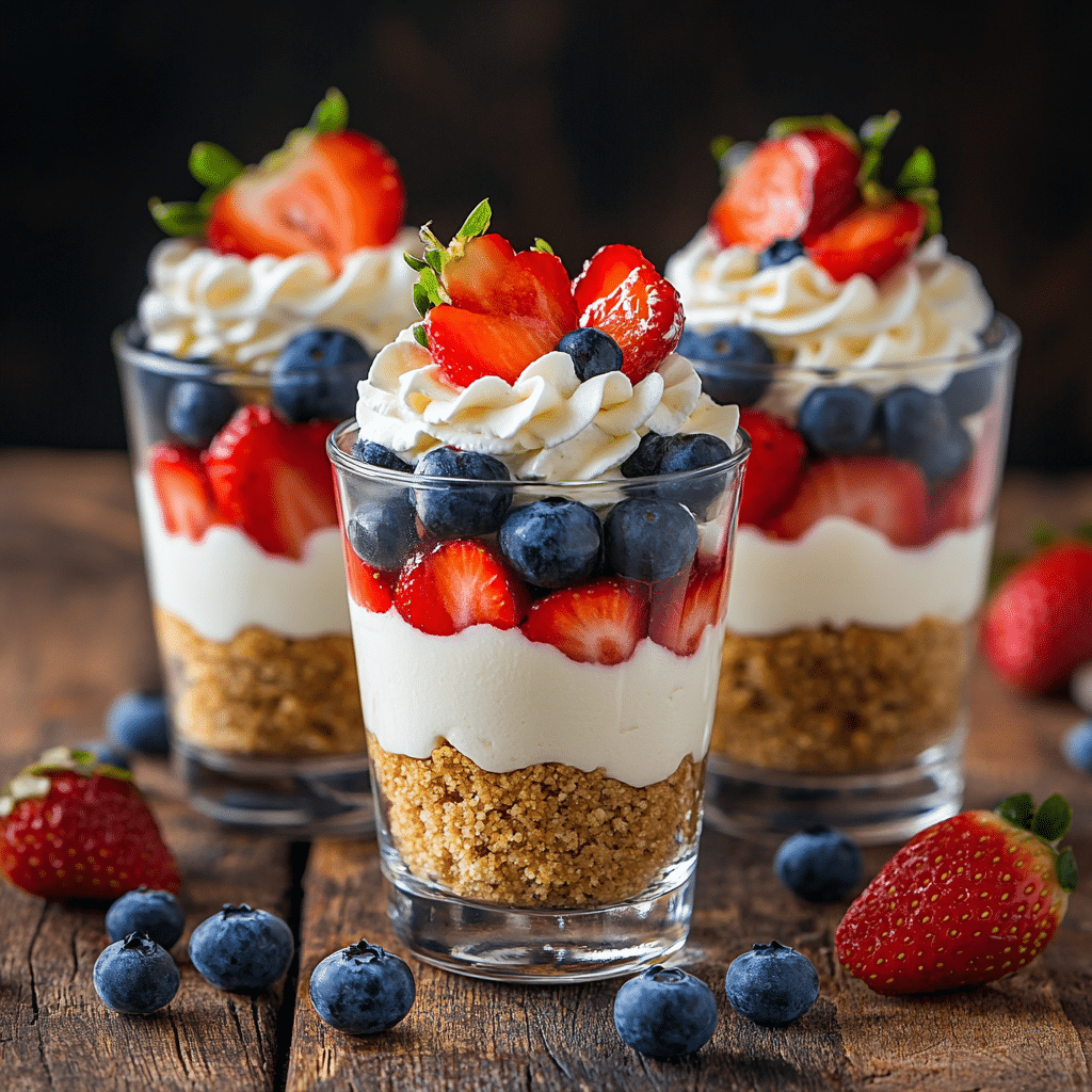 No Bake Mini Cheesecake Parfaits