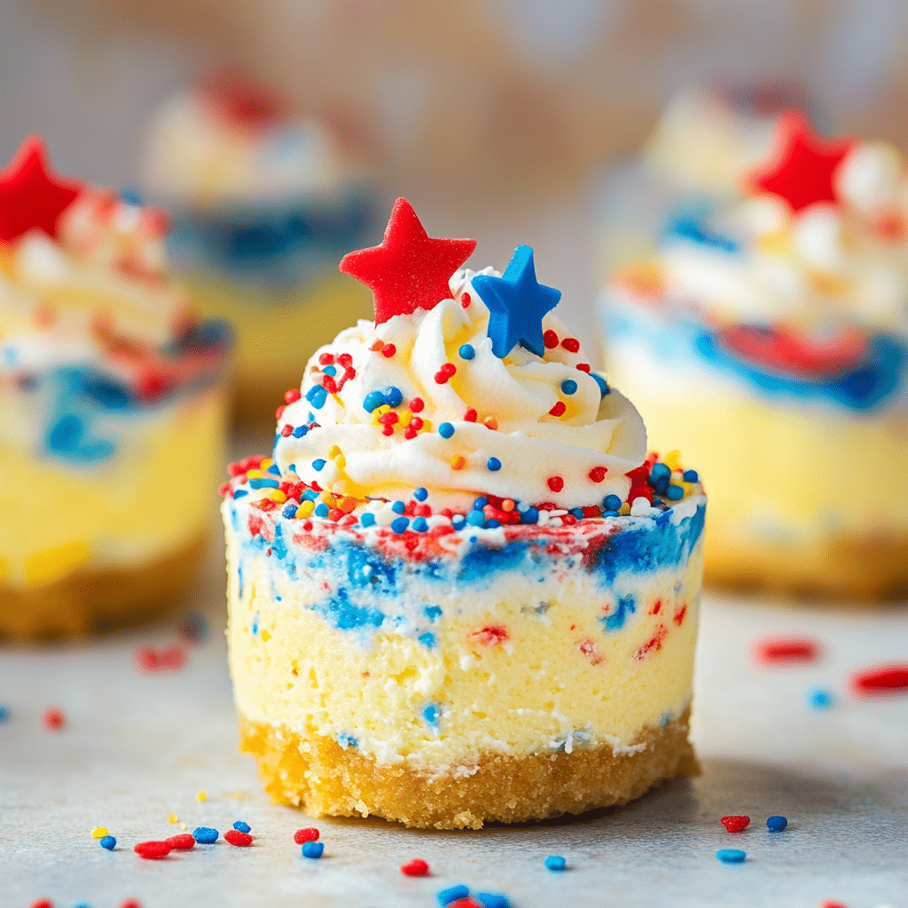 Patriotic Mini Cheesecakes