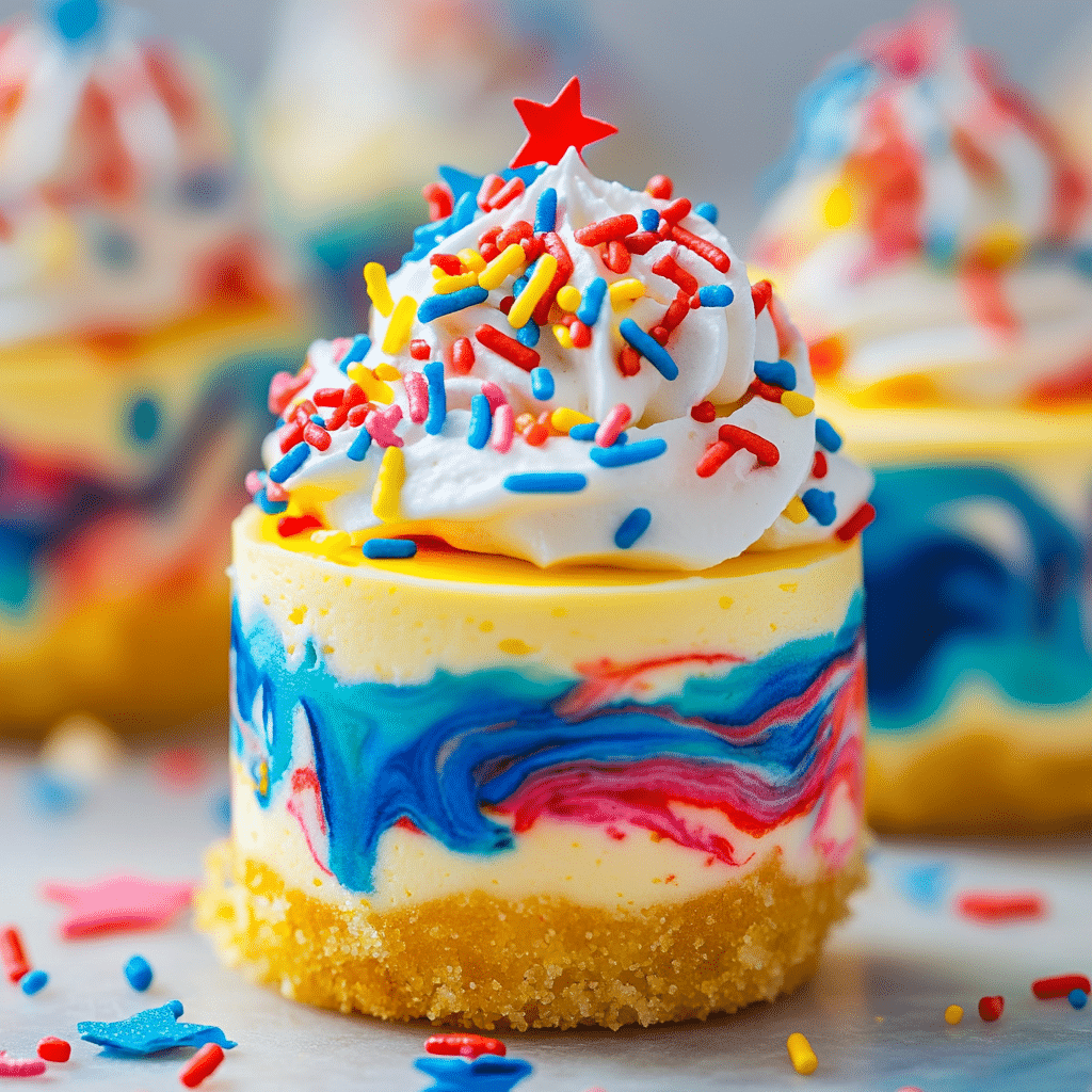 Patriotic Mini Cheesecakes