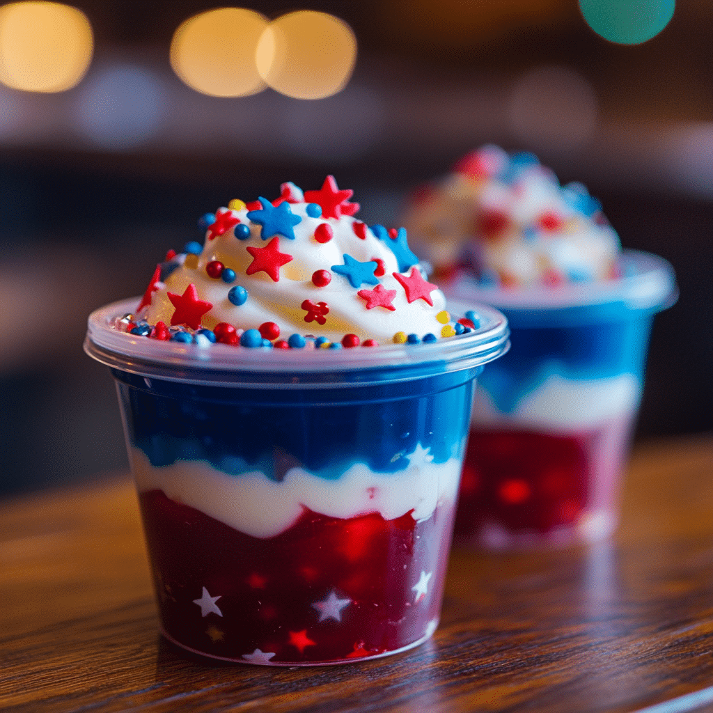 Red White & Blue American Flag Jello Shots