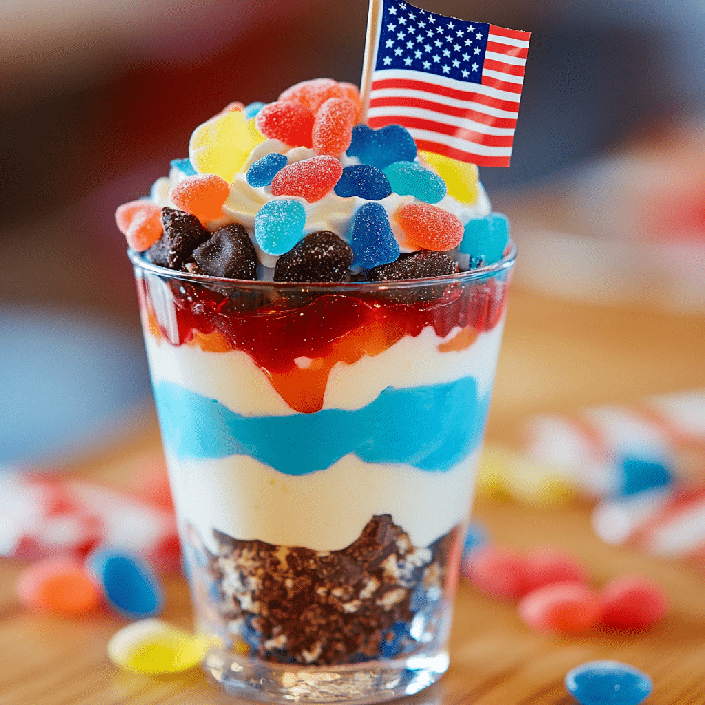 Red, White and Blue Dirt Cups