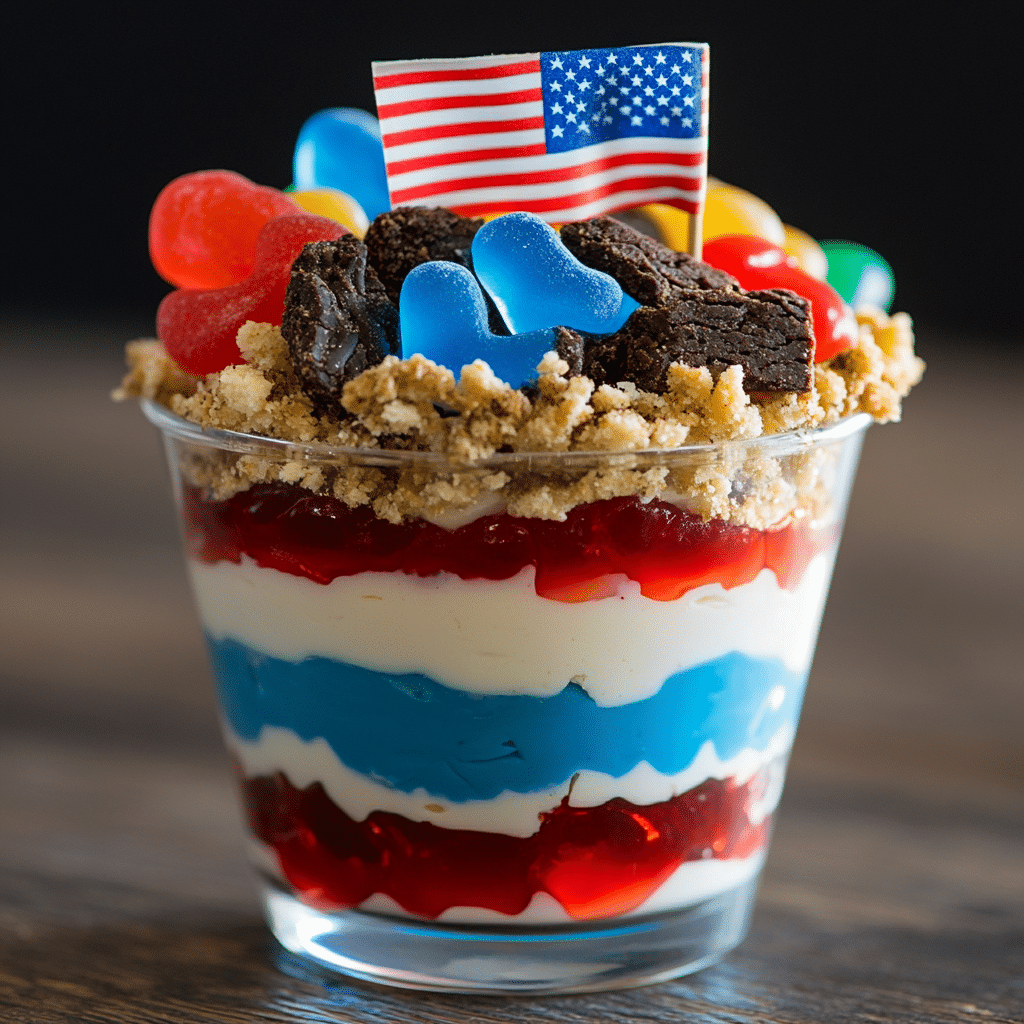 Red, White and Blue Dirt Cups