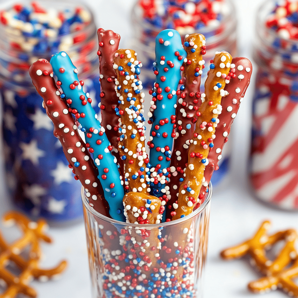 Patriotic Pretzel Rods