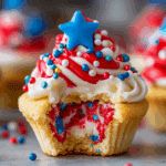 Patriotic Chocolate Chip Cookie Cups