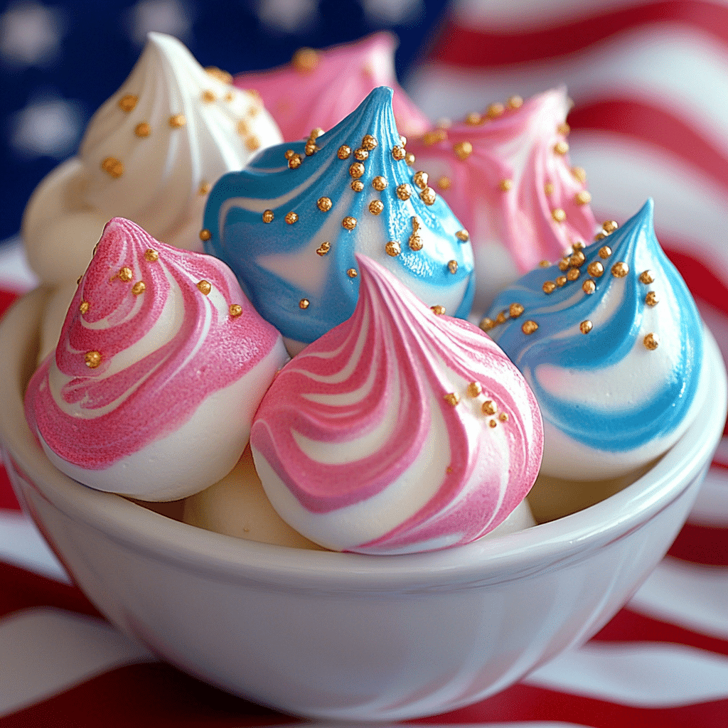 Patriotic Meringue Cookies