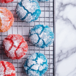 Red White and Blue Cake Mix Cookies
