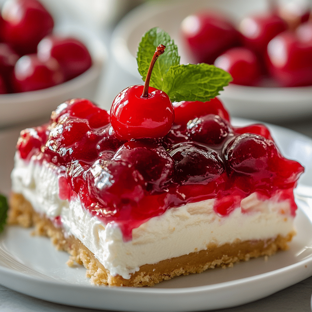 Layered Cherry Cheesecake Dessert