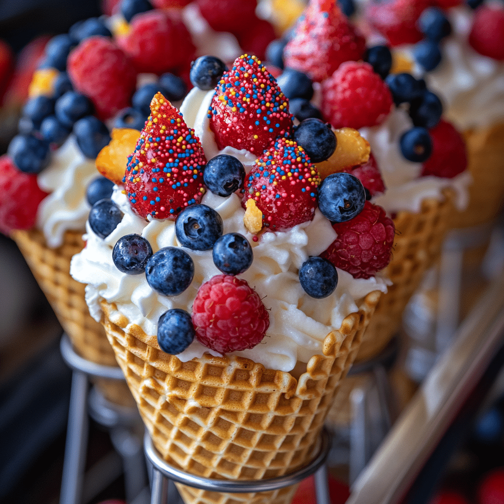 Patriotic Fruit Cones