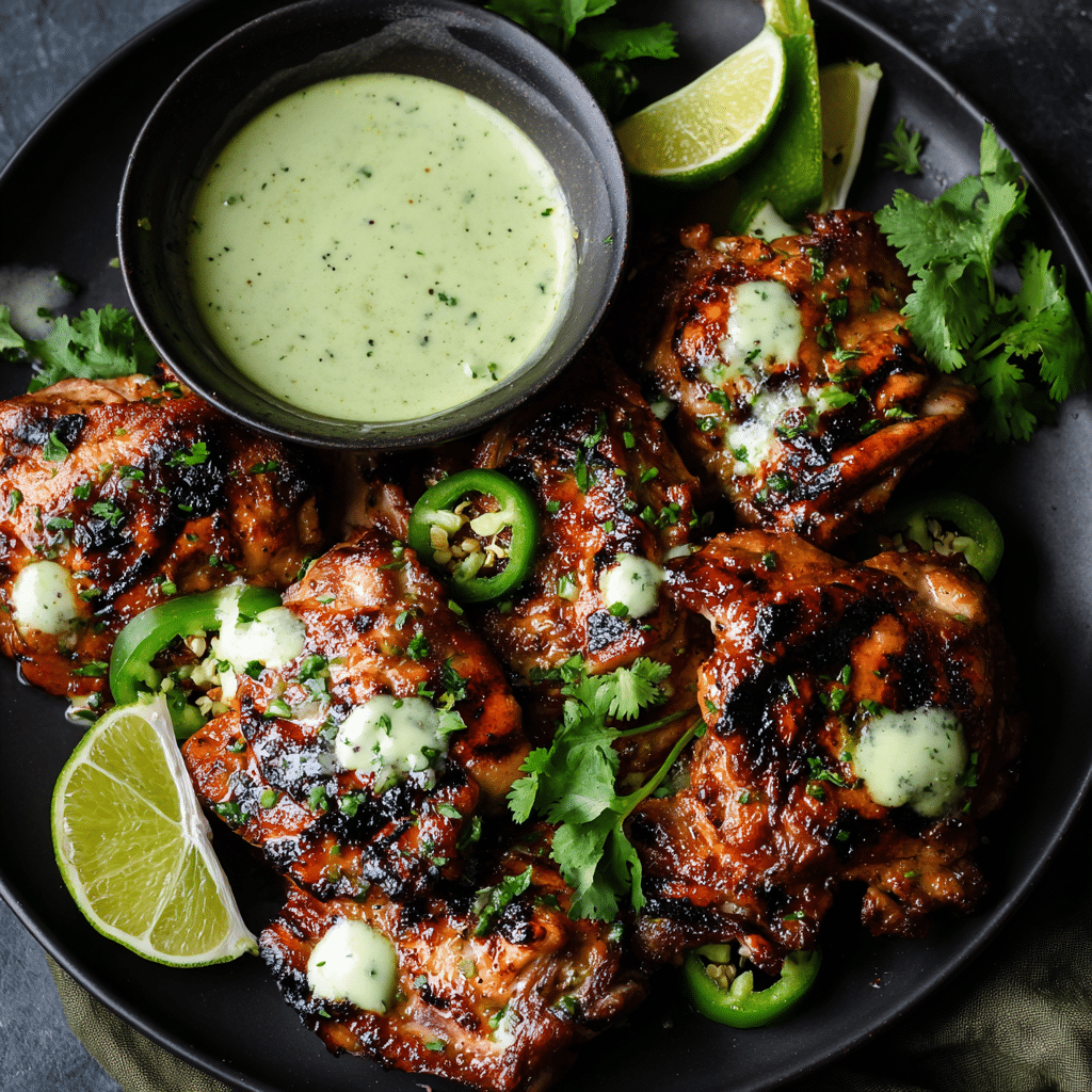 Peruvian Chicken with Green Sauce