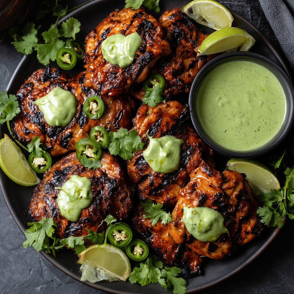 Peruvian Chicken with Green Sauce