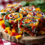 Rainbow Veggie Pinwheels