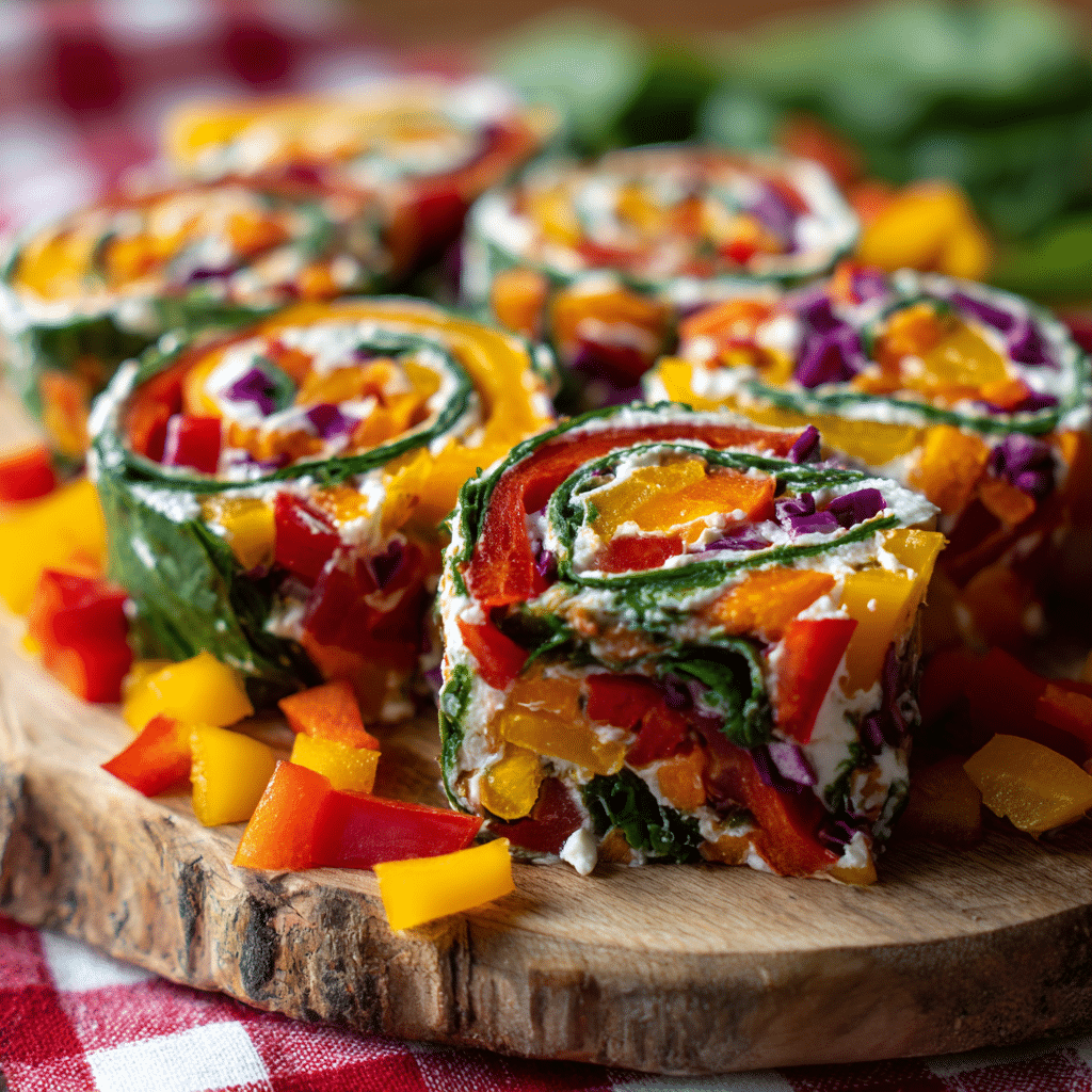 Rainbow Veggie Pinwheels