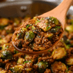 Ground Beef and Brussels Sprouts