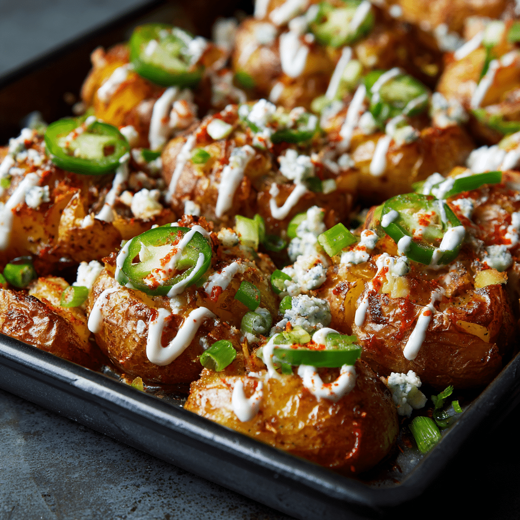 Smashed Buffalo Potatoes