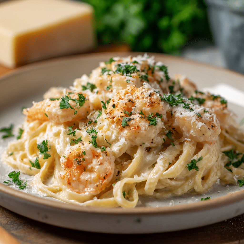 Blackened Shrimp Alfredo