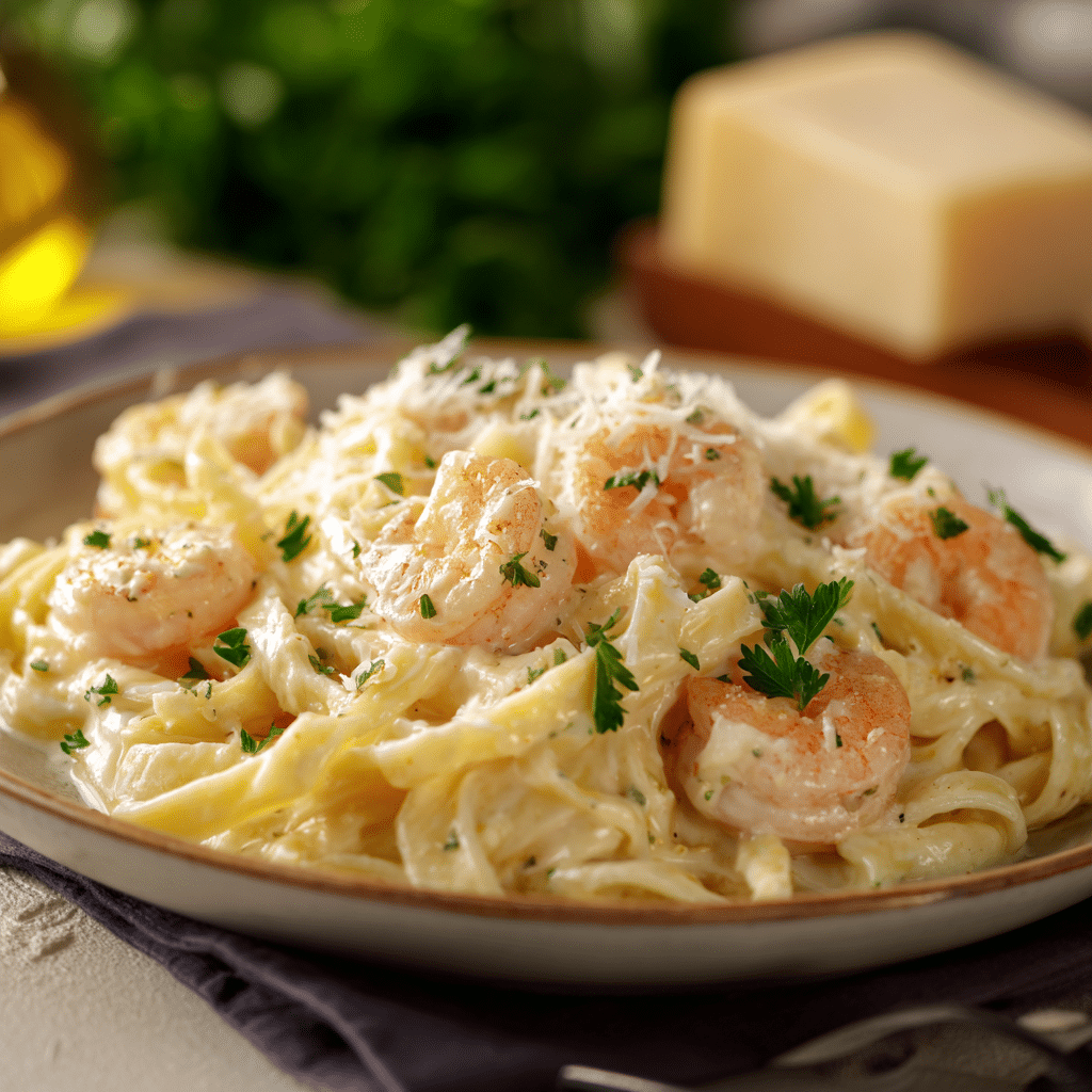Blackened Shrimp Alfredo