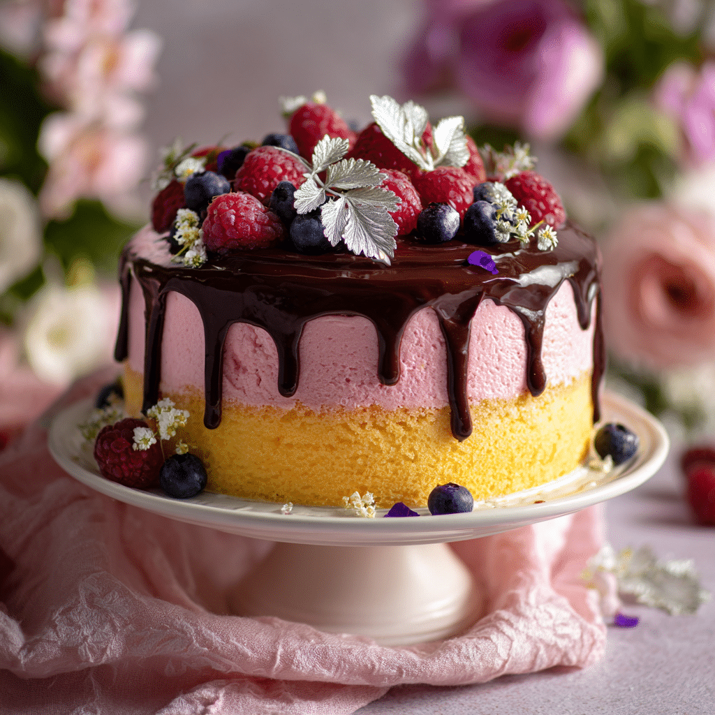 Chocolate Raspberry Mousse Cake